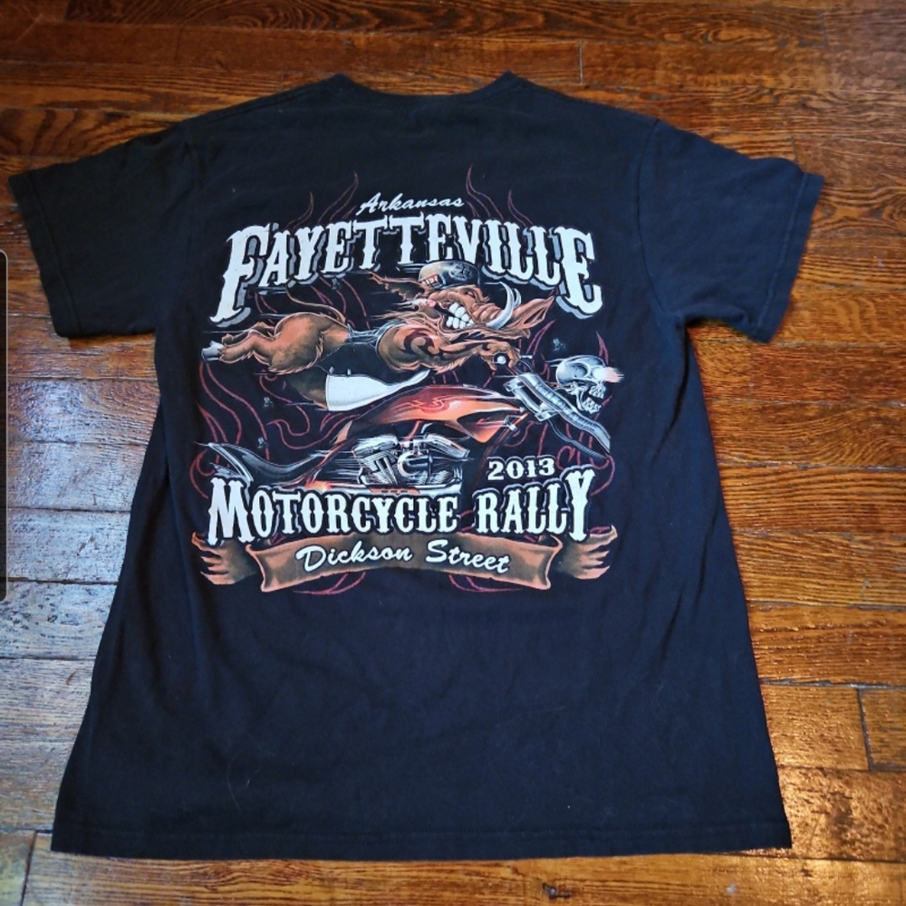 Gildan Black Motorcycle Rally T-Shirt